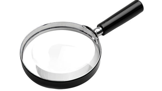 Magnifying glass on a transparent background - Powered by Adobe