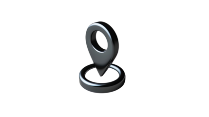 Location pin on transparent background
