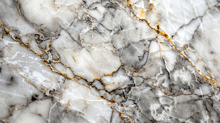 Obraz premium Intricate marble texture with white and grey veining.