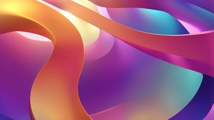 A colorful, curvy line with a purple background