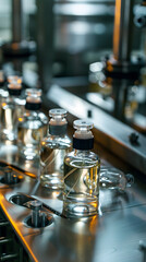 perfume production, packaging, fill in process