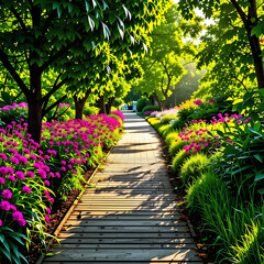 숲속의 아름다운 산책길