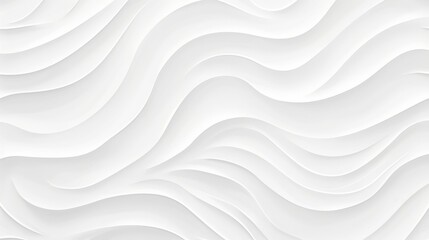 Obraz premium Abstract White Background, Smooth Wavy Lines, Elegant Flowing Soft Shapes Texture, 3D Illustration