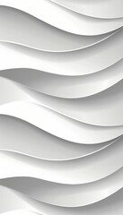 Abstract White And Gray Background With Smooth Wavy Lines, Elegant Flowing Curves In 3d Design