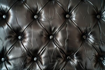 Fototapeta premium A black leather texture background under soft light. High quality black premium leather texture and good details.