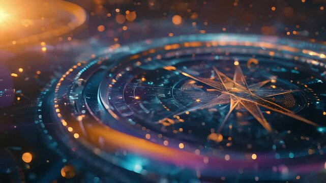 An image of a compass needle being influenced by a quantum computer symbolizing the paradigm shift and limitless possibilities of 6G quantum computing.