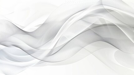 Fototapeta premium Abstract Grayscale Wavy Background with Lines, Modern Business Template or Stylish Wallpaper Design