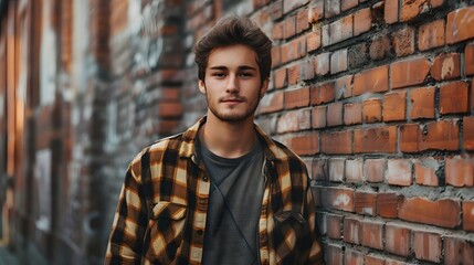 Handsome young man dressed in casual clothing. 