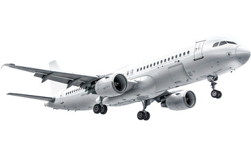 Obraz premium An airplane isolated on a transparent background for web banner, wallpaper