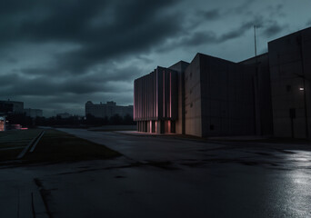 Obraz premium Haunted village with deserted streets.