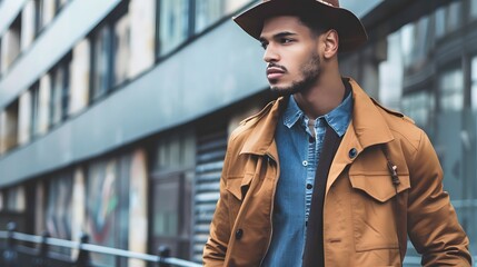 Fototapeta premium Handsome young man dressed in casual clothing. 