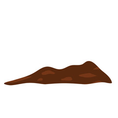 Mounds of earth flat vector illustration 