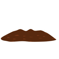 Mounds of earth flat vector illustration 