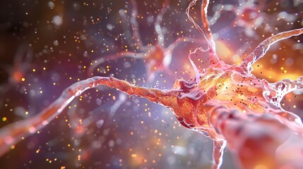 Illustration of neuromuscular junction transmission process