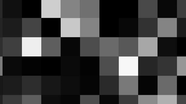 cyclic animation black and white pixels change,
Triangular block transition from left to right from the Prism Collection,
Dynamic top to bottom reveal animation of dark green rectangular blocks.
