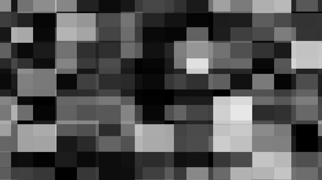 cyclic animation black and white pixels change,
Triangular block transition from left to right from the Prism Collection,
Dynamic top to bottom reveal animation of dark green rectangular blocks.
