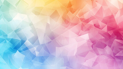 Obraz premium Watercolor-style polygon background in light rainbow colors