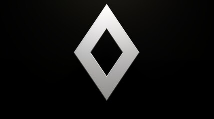 Sleek and Modern Metallic Diamond Logo with Geometric Design