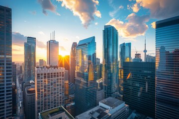 Sunset Over the Toronto Skyline