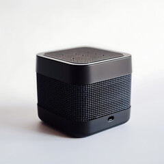 Fototapeta premium Bluetooth speaker isolated on white background. 3D rendering.