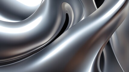 3d silver colored abstract