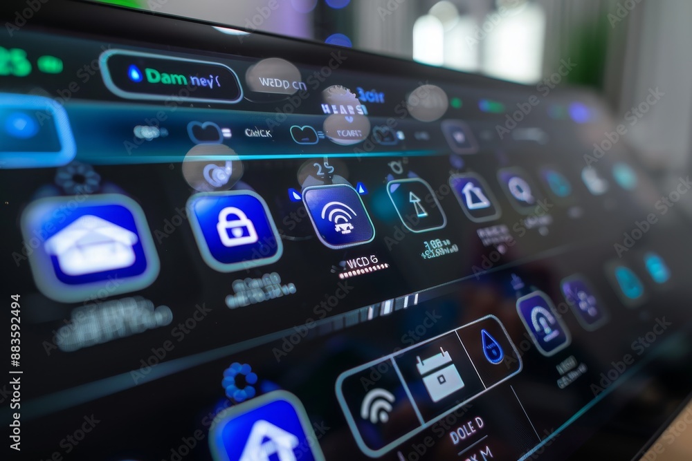 Poster modern home automation system interface