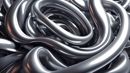 3d silver colored abstract