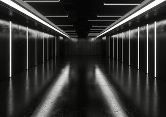 Modern black interior