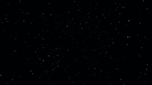 Twinkling Stars In The Night Sky Background animation