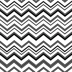 Black zigzag lines seamless pattern vector