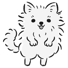 ジャンプする犬のイラスト