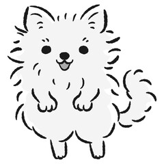 ジャンプする犬のイラスト
