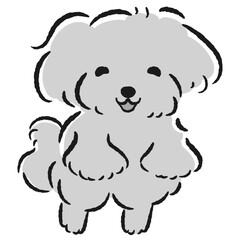 ジャンプする犬のイラスト