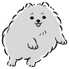 ジャンプする犬のイラスト