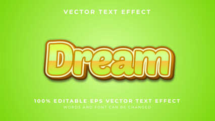 Dream gold editable vector text effect