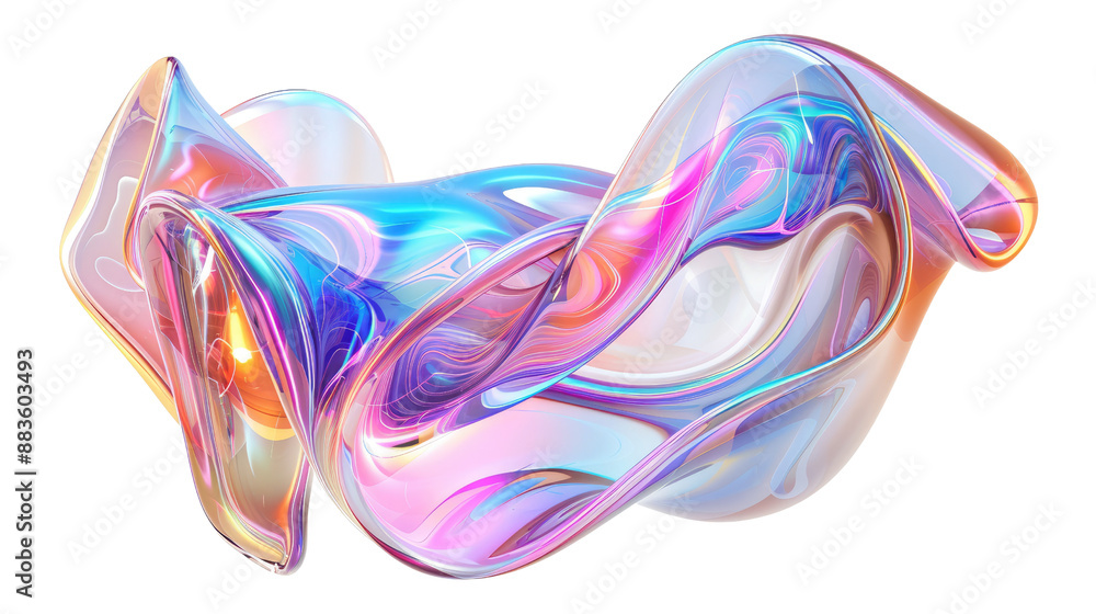 Poster futuristic shape on a transparent background