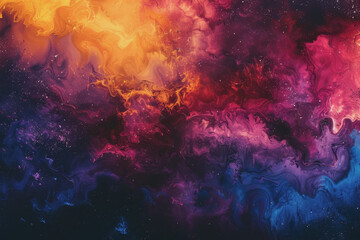 Abstract wallpaper blends vibrant watercolor washes with splashes of neon colors.