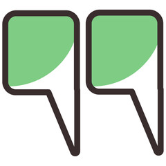 Line Quote Icon Green Vector