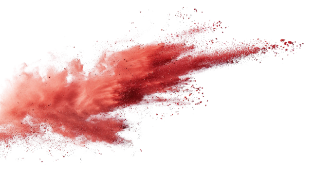 Flying sand on a transparent background