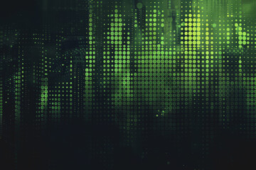 Fototapeta premium Abstract grunge grid polka dot halftone background pattern. Spotted green line. Textures.