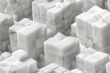 white cubes on white, texture 
