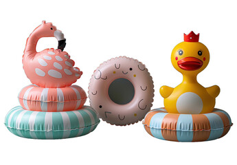 Obraz premium Cute float isolated on a transparent background for web banner, wallpaper