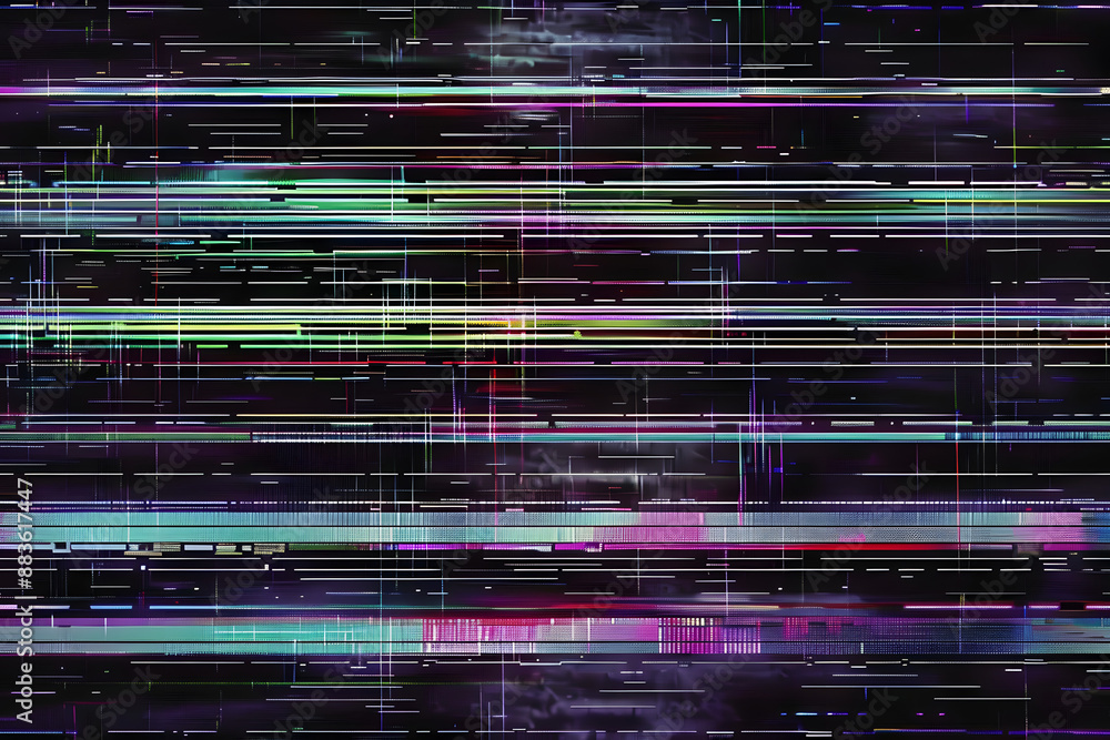 Poster seamless retro vhs scanlines or tv signal static noise overlay pattern television screen or video ga
