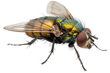 A Fly isolated on a transparent background for web banner, wallpaper
