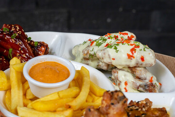 Chicken Wings whit French potatos
