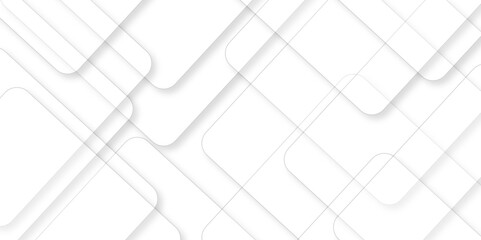 White geometric overlapping square pattern. Vector illustration technology background with shadow. Modern minimal and clean white background with realistic line. light silver background modern design.