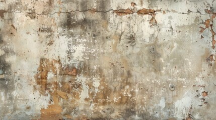 Weathered and Cracked Old Wall Texture with Peeling Paint