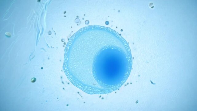 single celled microorganism zoom under the microscope Generative AI