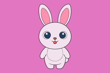 cute rabbit vector illustration 