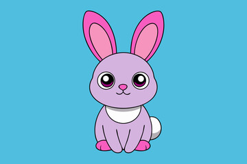 cute rabbit vector illustration 